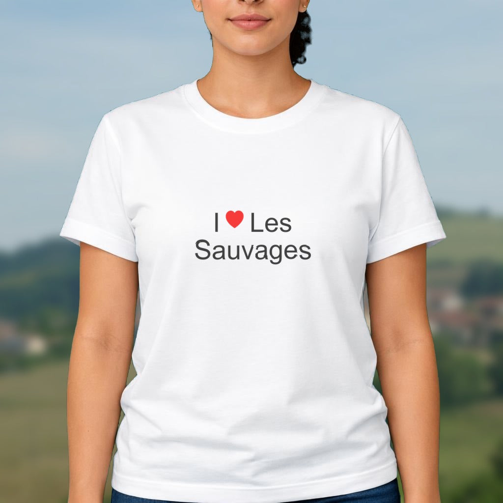 T-shirt I love les sauvages