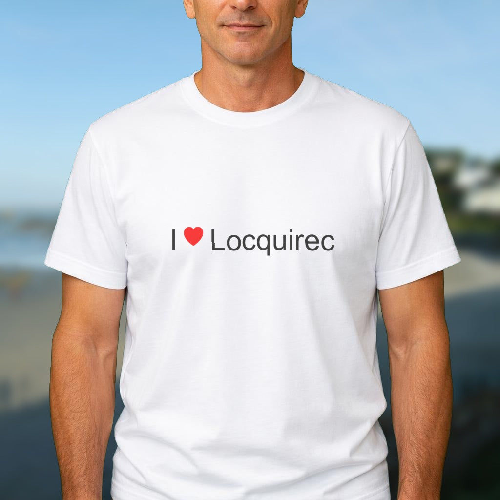 T-shirt I love locquirec