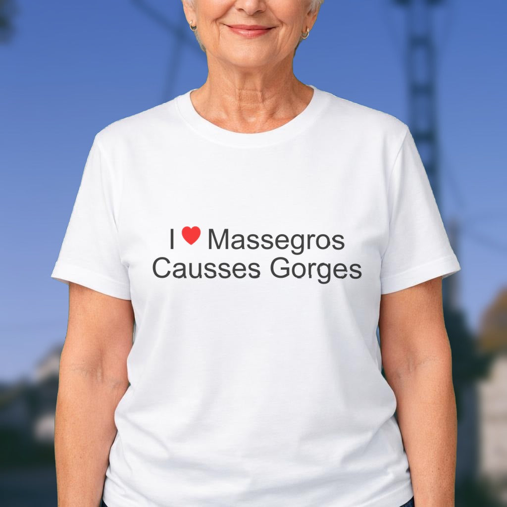 T-shirt I love massegros causses gorges