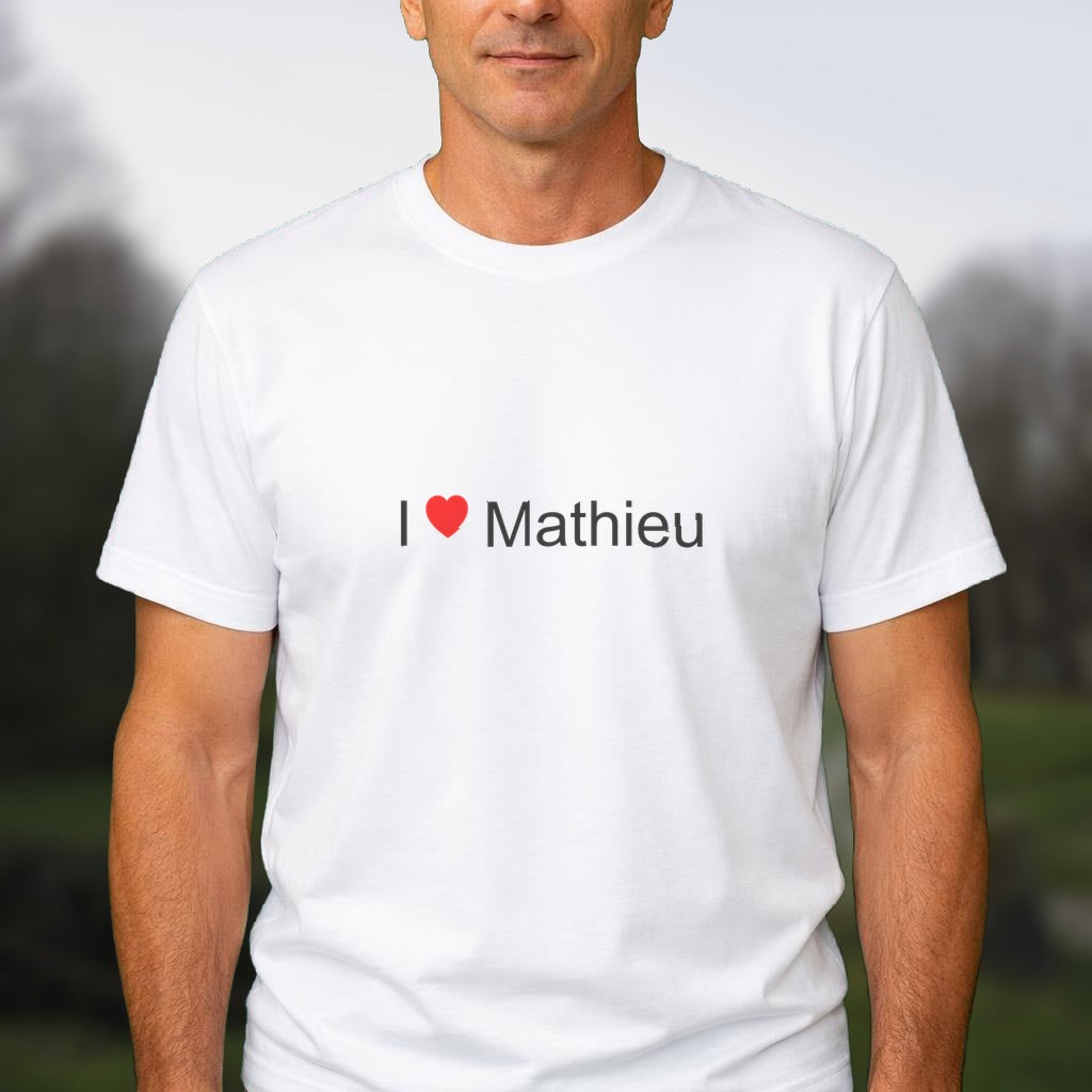 T-shirt I love mathieu
