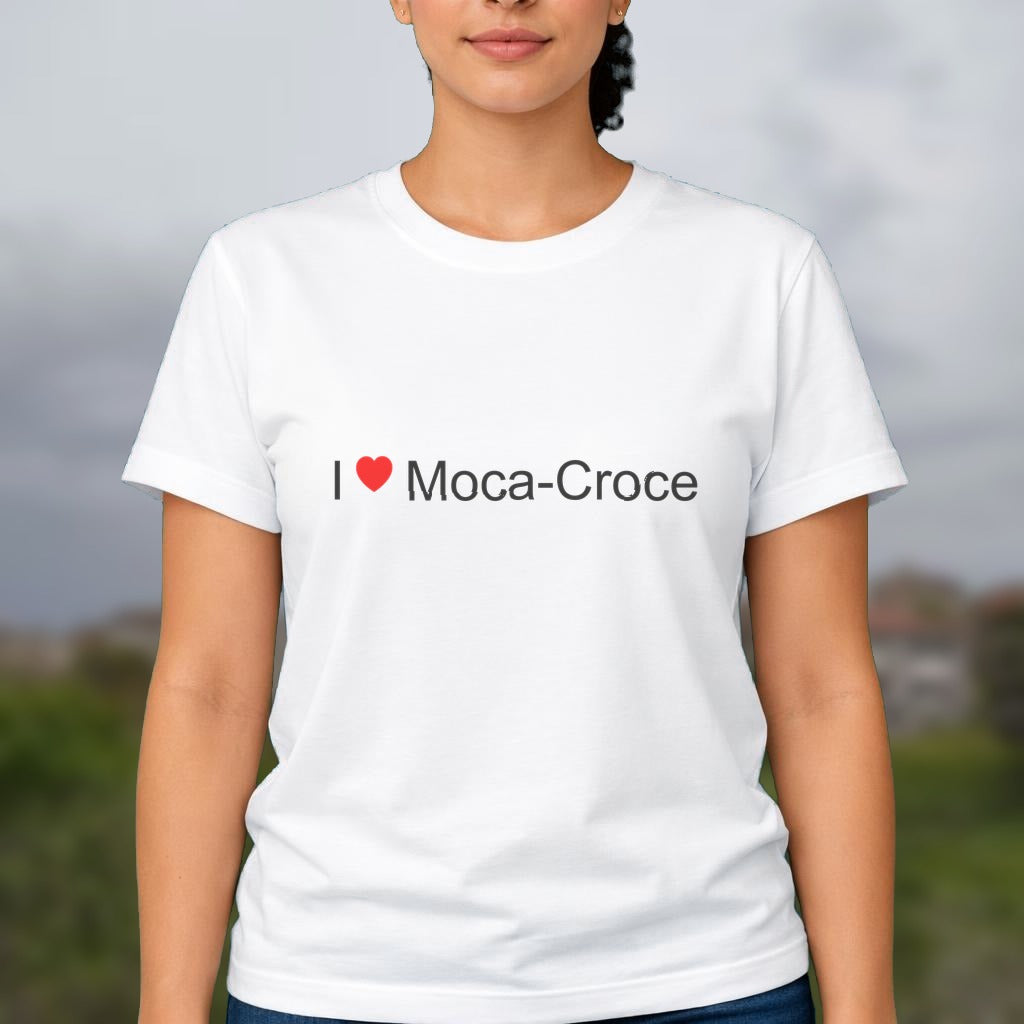 T-shirt I love moca-croce