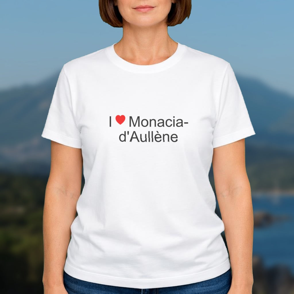 T-shirt I love monacia-d'aullène