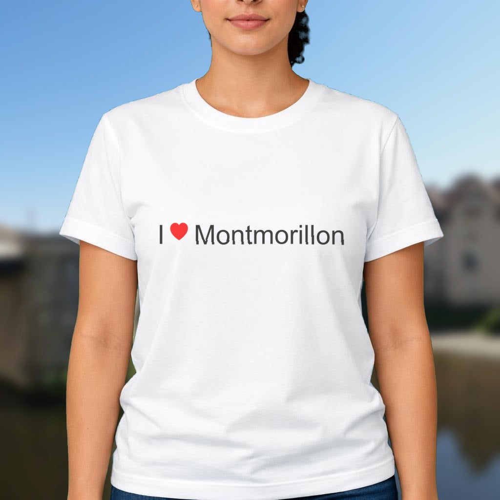 T-shirt I love montmorillon