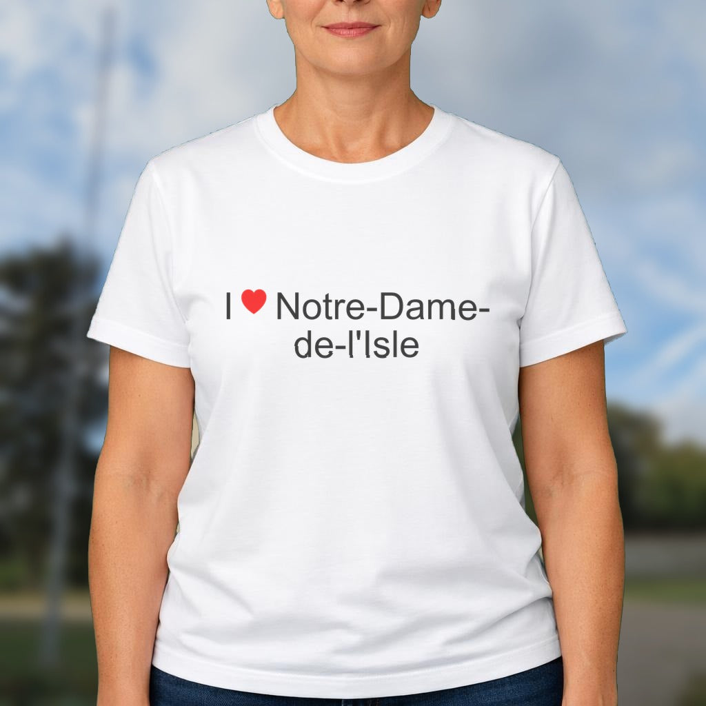 T-shirt I love notre-dame-de-l'isle