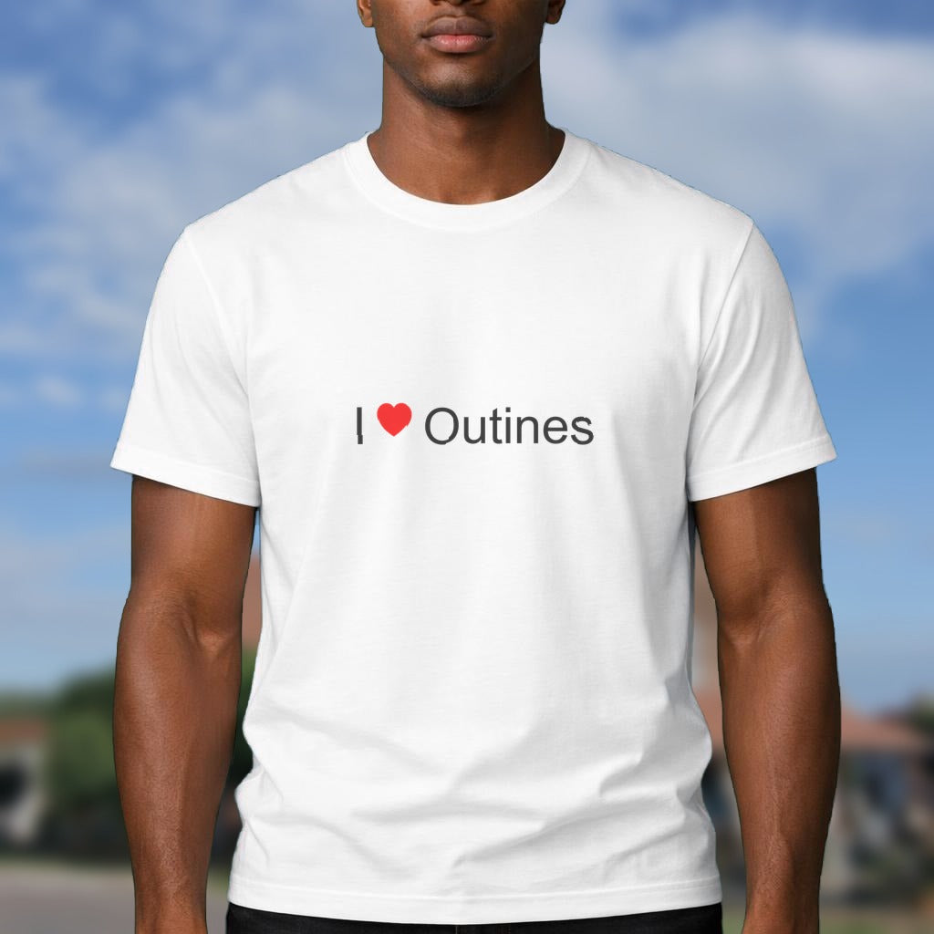 T-shirt I love outines