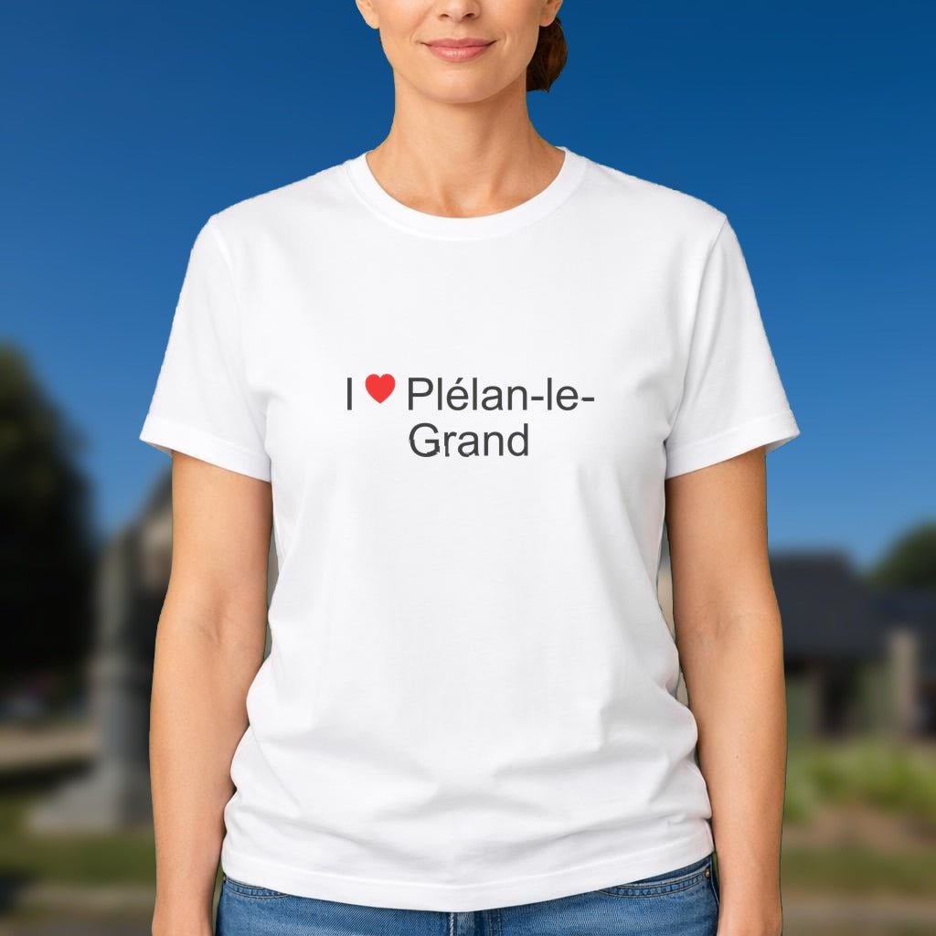 T-shirt I love plélan-le-grand