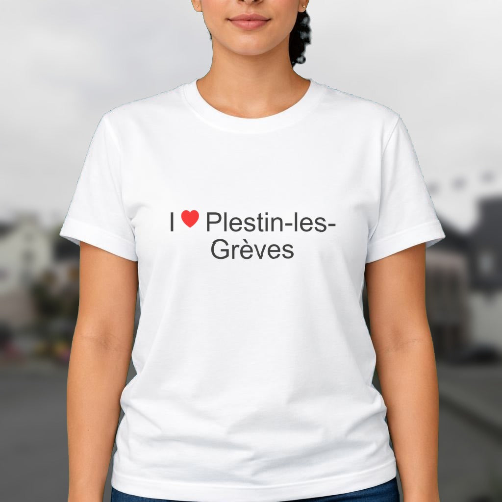 T-shirt I love plestin-les-grèves