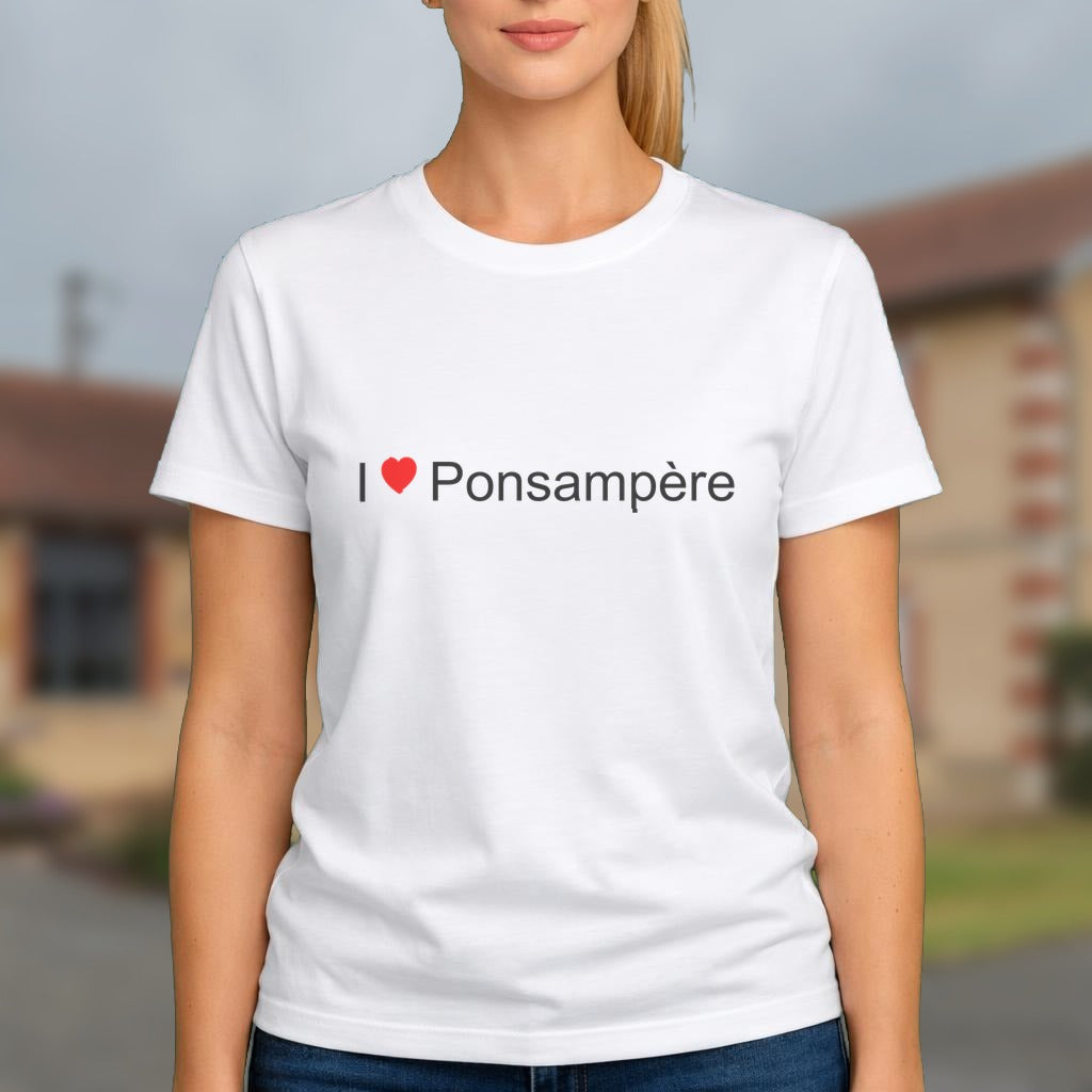 T-shirt I love ponsampère