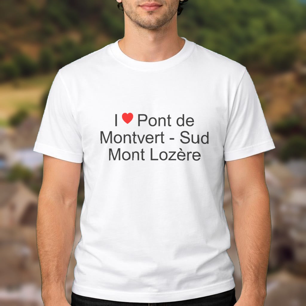 T-shirt I love pont de montvert - sud mont lozère