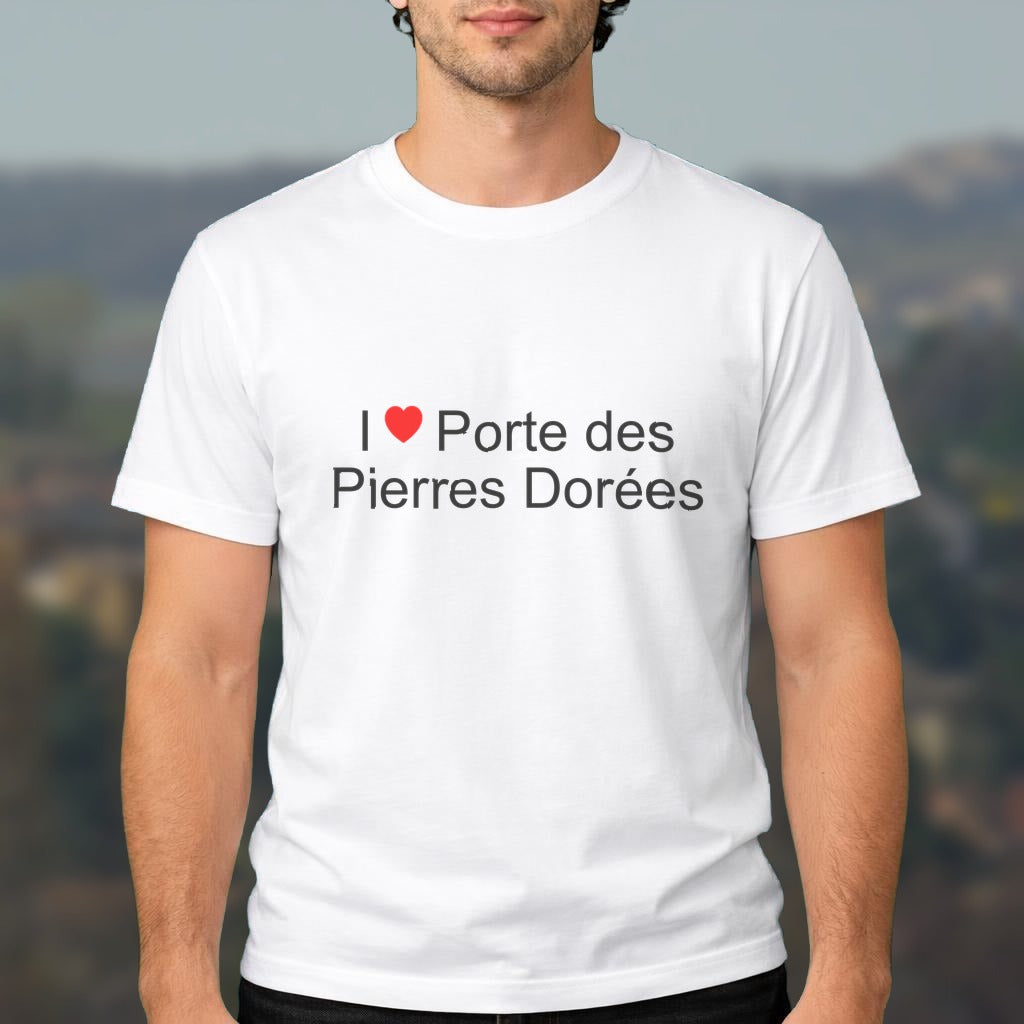 T-shirt I love porte des pierres dorées