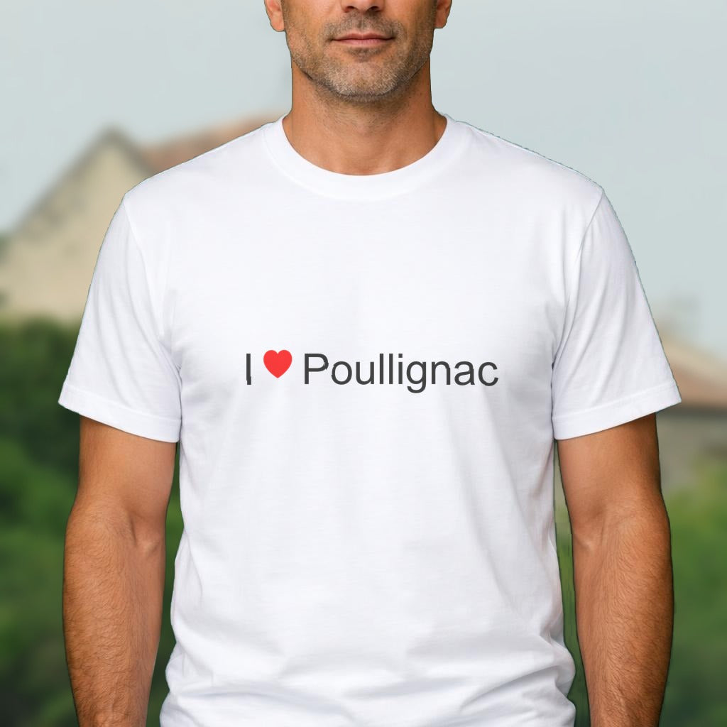 T-shirt I love poullignac