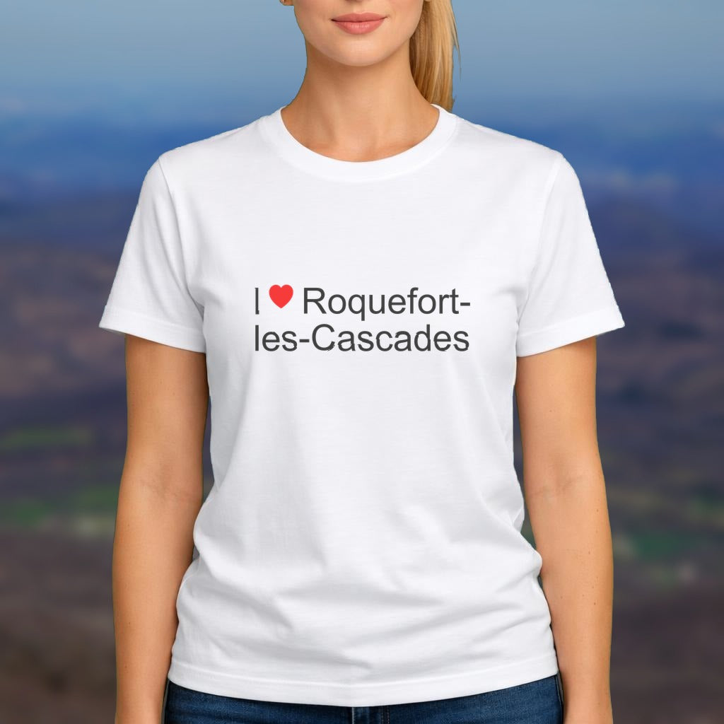 T-shirt I love roquefort-les-cascades
