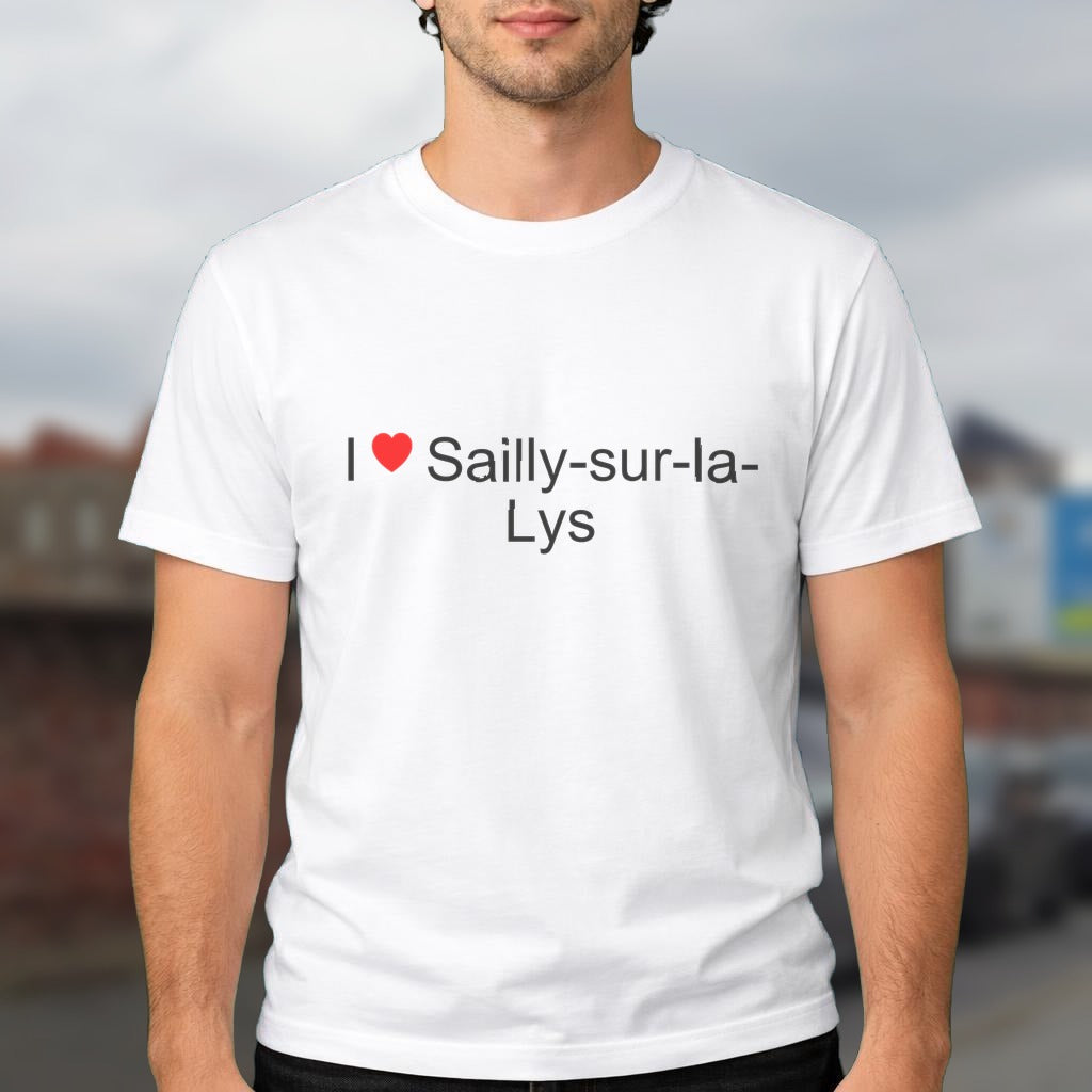 T-shirt I love sailly-sur-la-lys