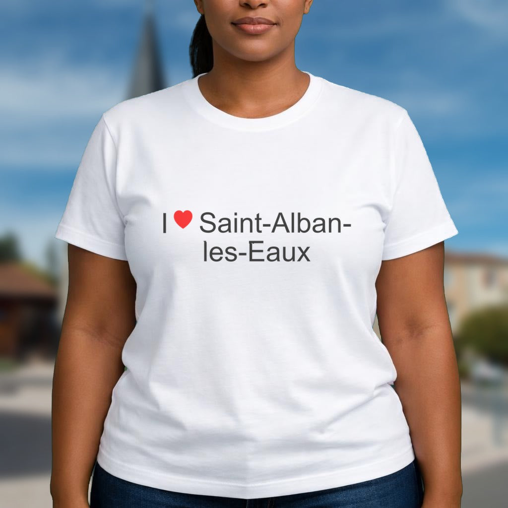 T-shirt I love saint-alban-les-eaux