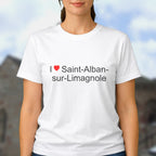 T-shirt I love saint-alban-sur-limagnole
