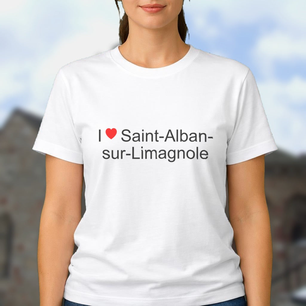 T-shirt I love saint-alban-sur-limagnole