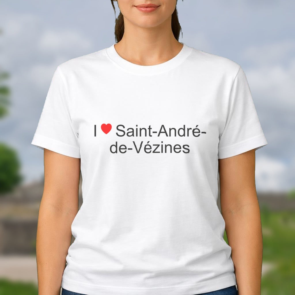 T-shirt I love saint-andré-de-vézines