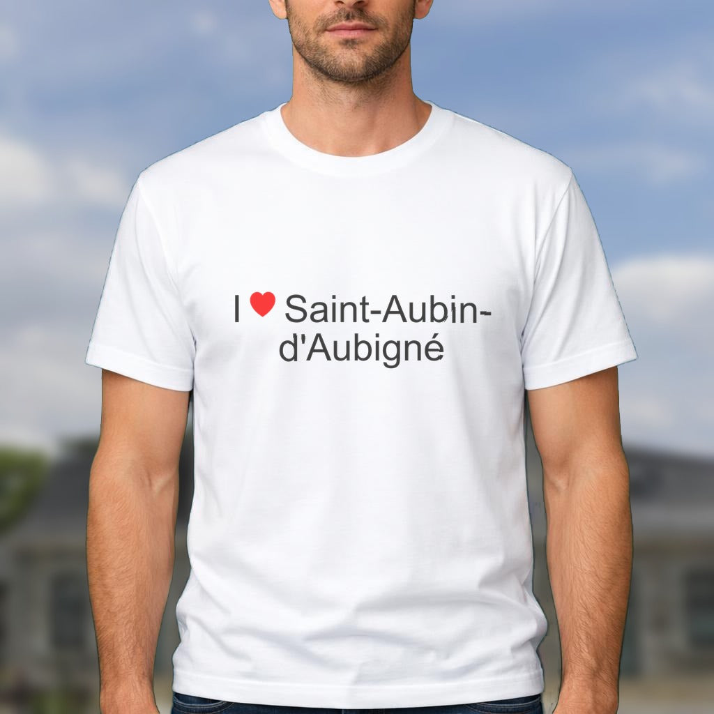 T-shirt I love saint-aubin-d'aubigné