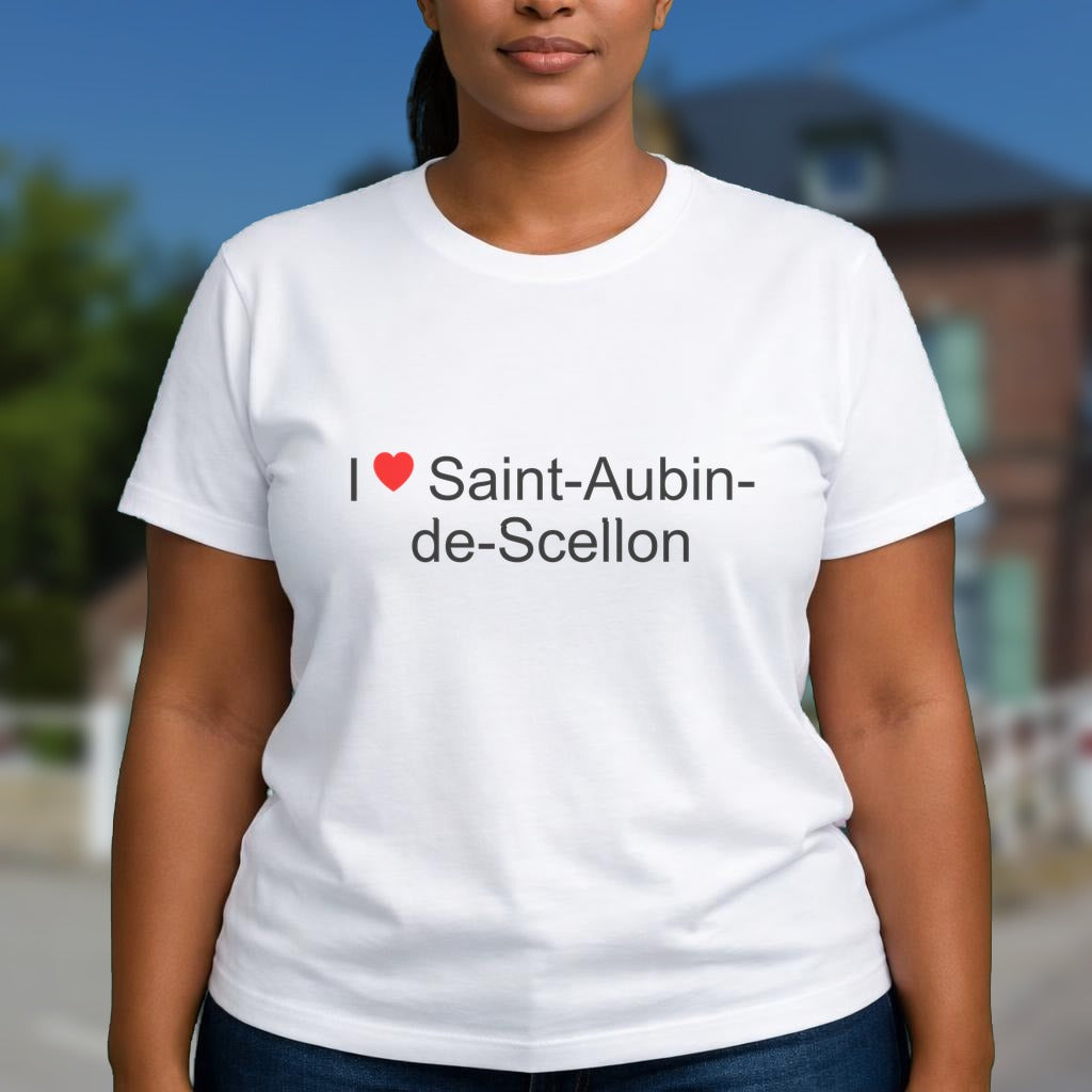 T-shirt I love saint-aubin-de-scellon
