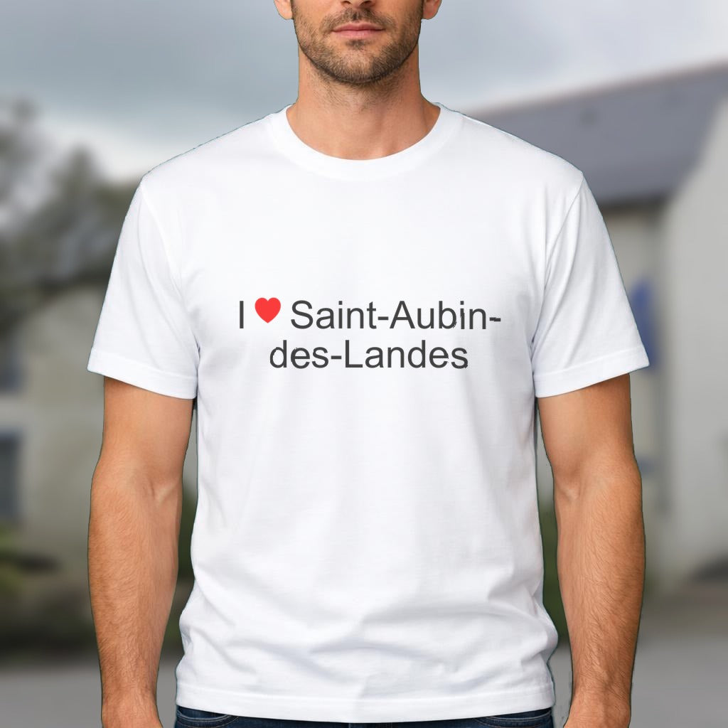 T-shirt I love saint-aubin-des-landes