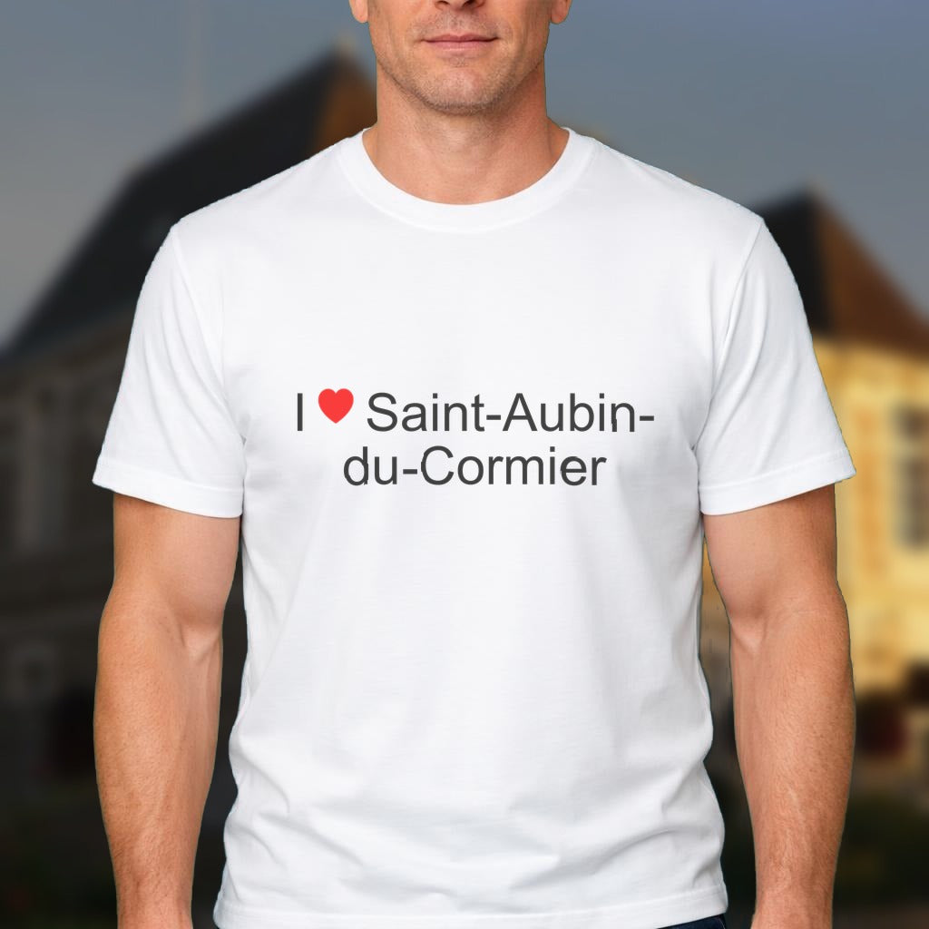 T-shirt I love saint-aubin-du-cormier