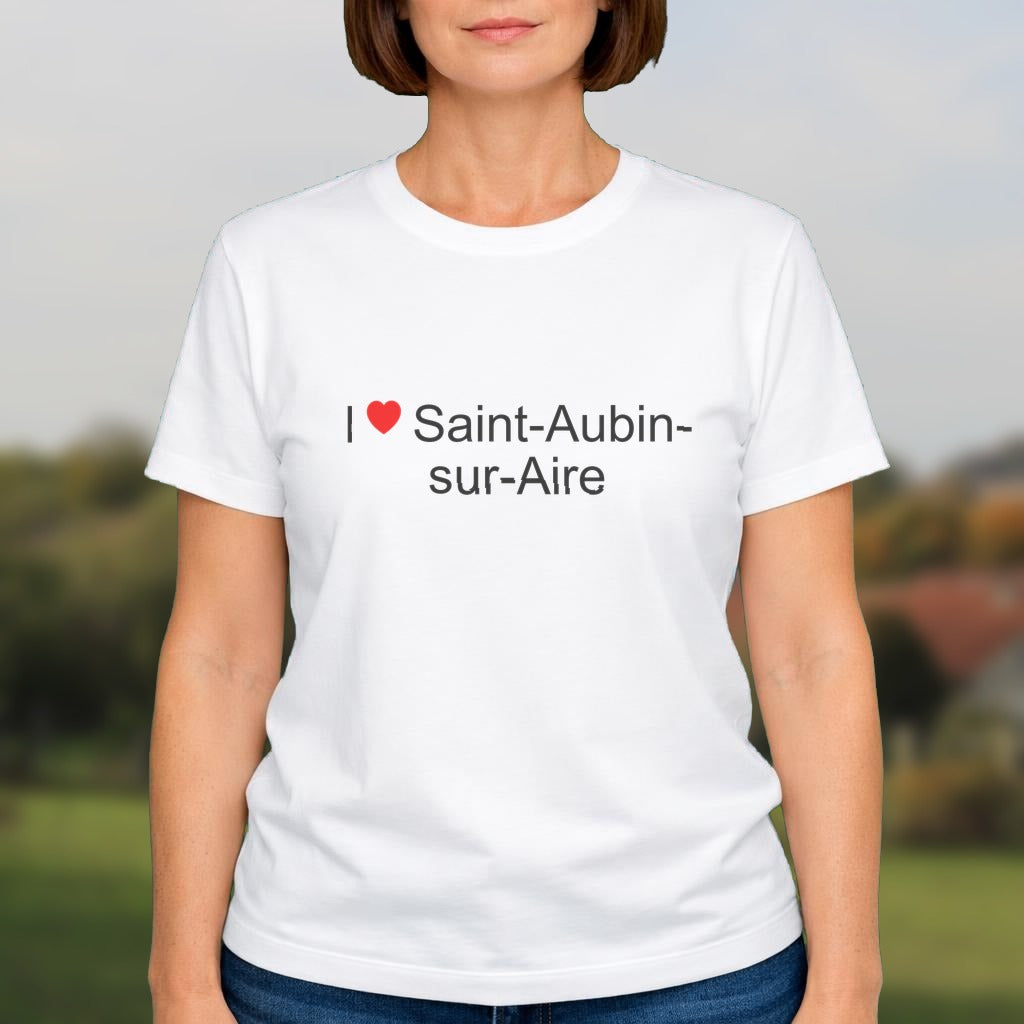 T-shirt I love saint-aubin-sur-aire