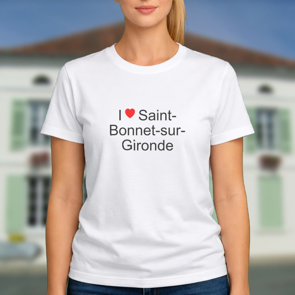 T-shirt I love saint-bonnet-sur-gironde