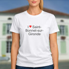 T-shirt I love saint-bonnet-sur-gironde
