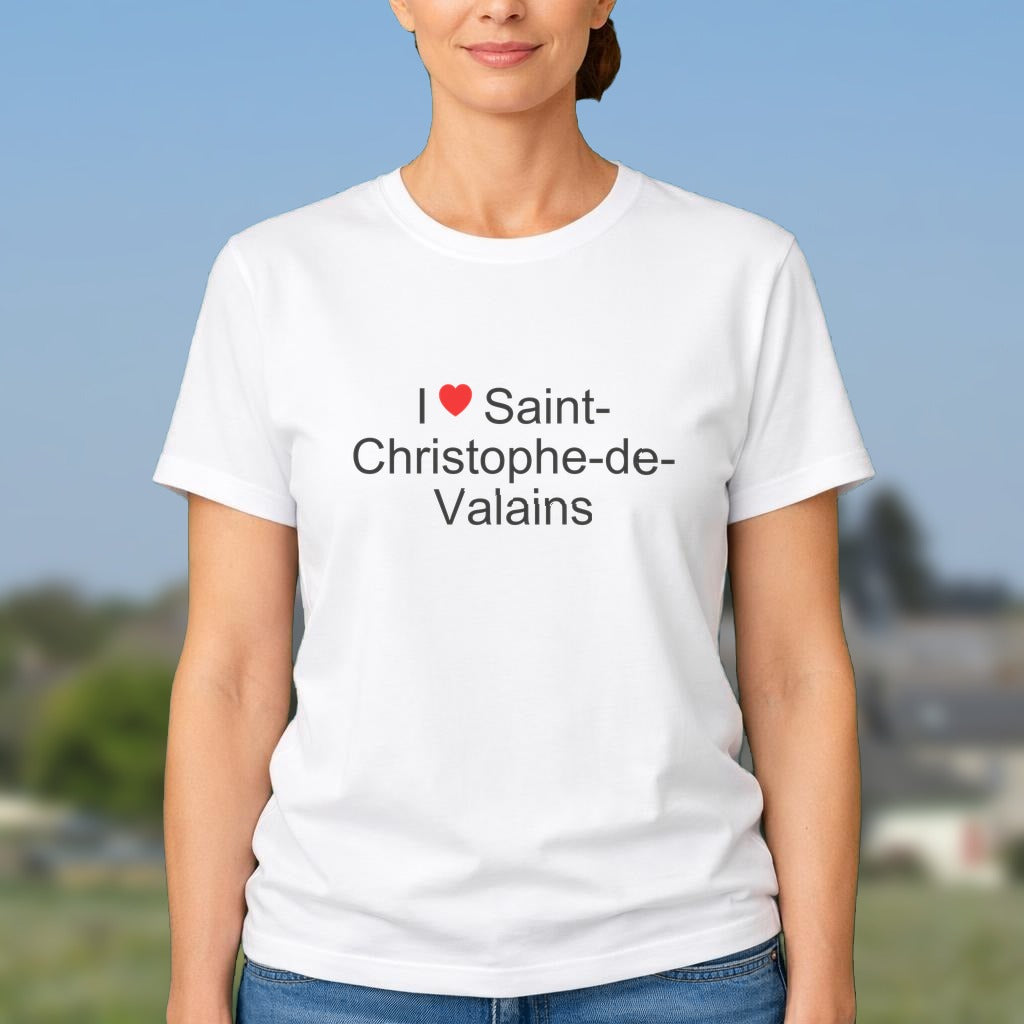 T-shirt I love saint-christophe-de-valains
