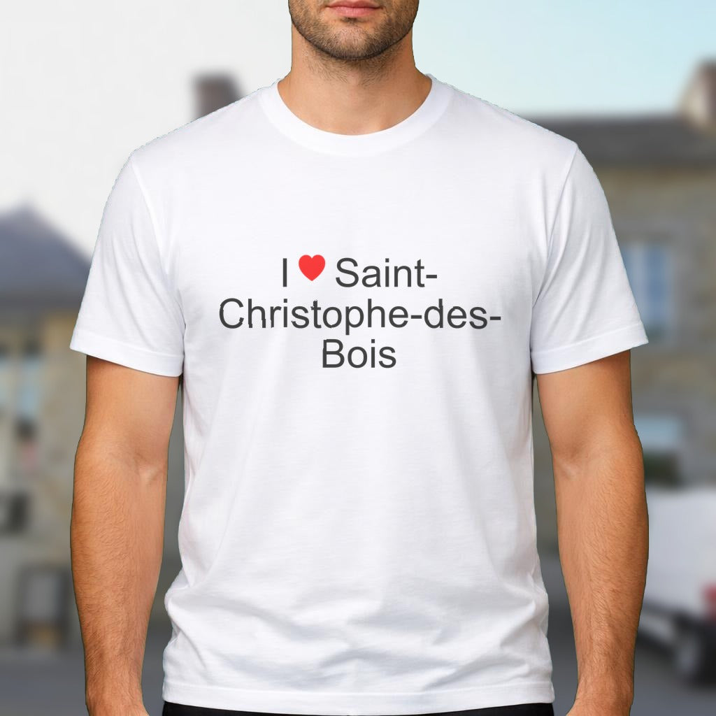 T-shirt I love saint-christophe-des-bois