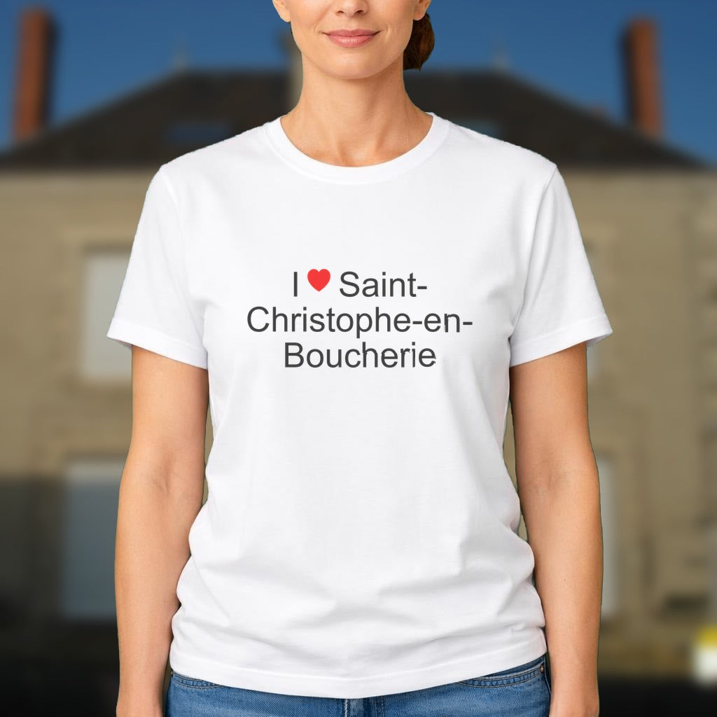T-shirt I love saint-christophe-en-boucherie