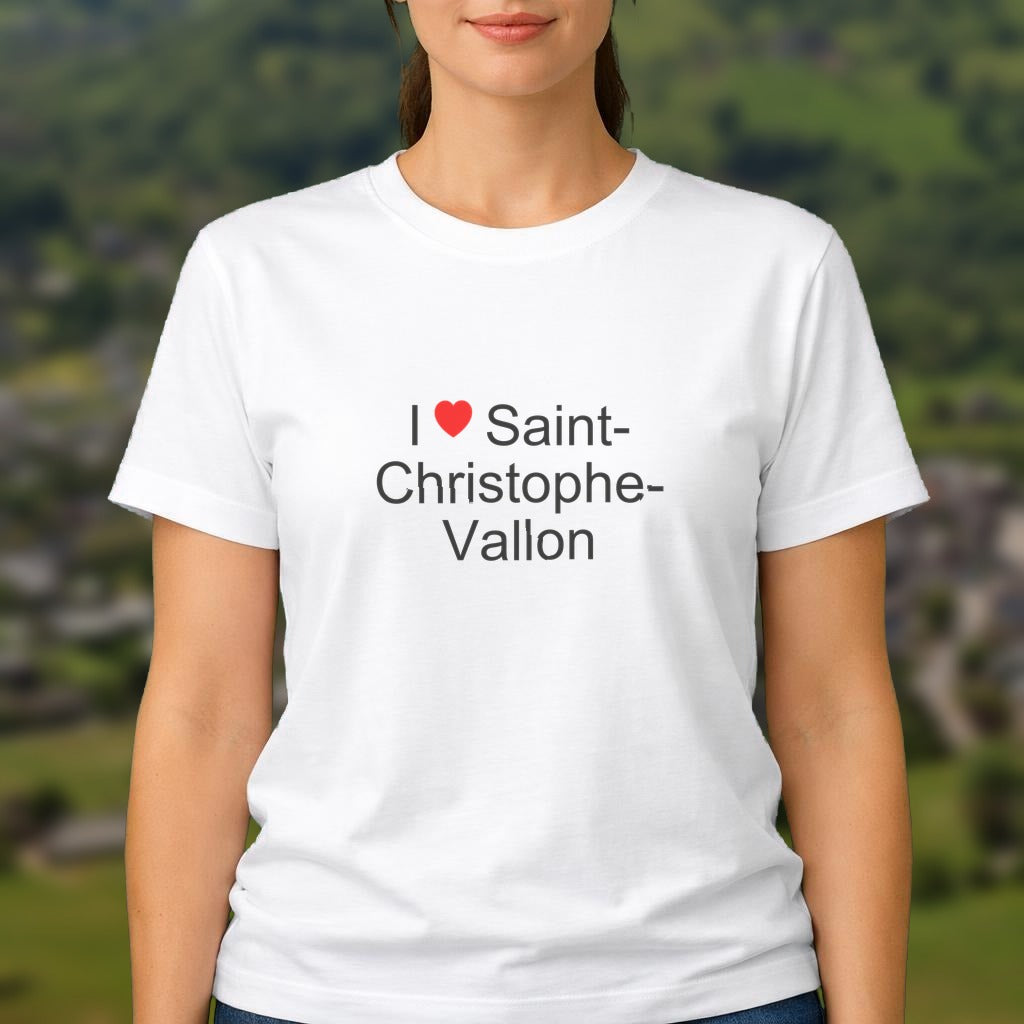 T-shirt I love saint-christophe-vallon