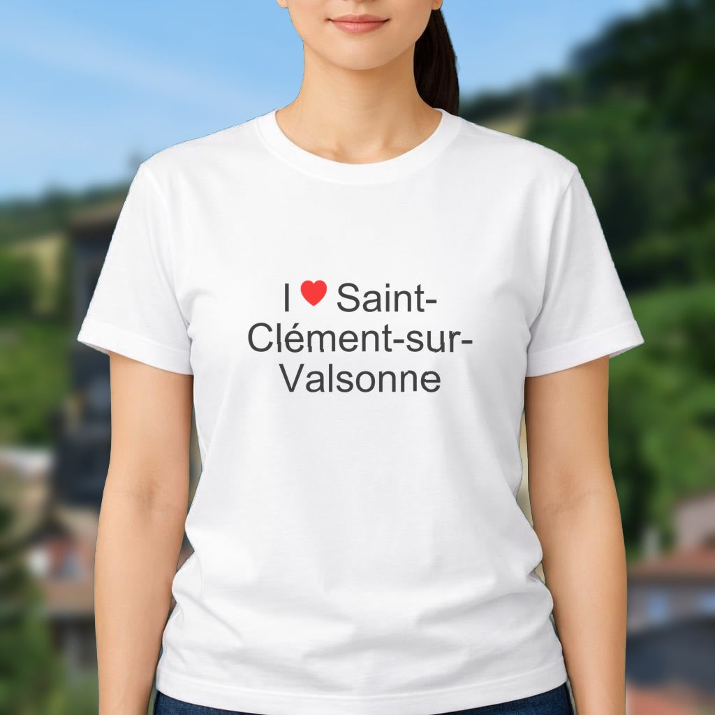 T-shirt I love saint-clément-sur-valsonne
