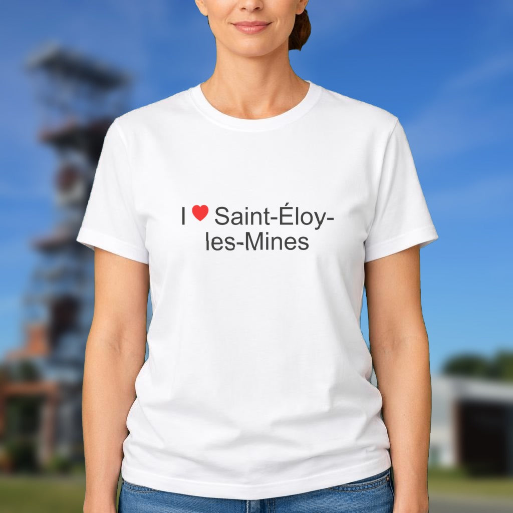 T-shirt I love saint-éloy-les-mines