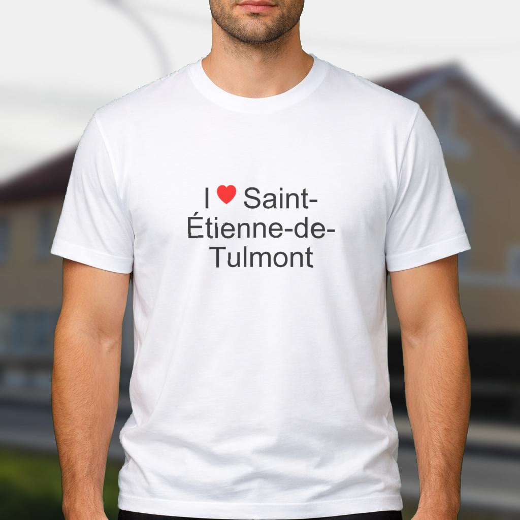 T-shirt I love saint-étienne-de-tulmont