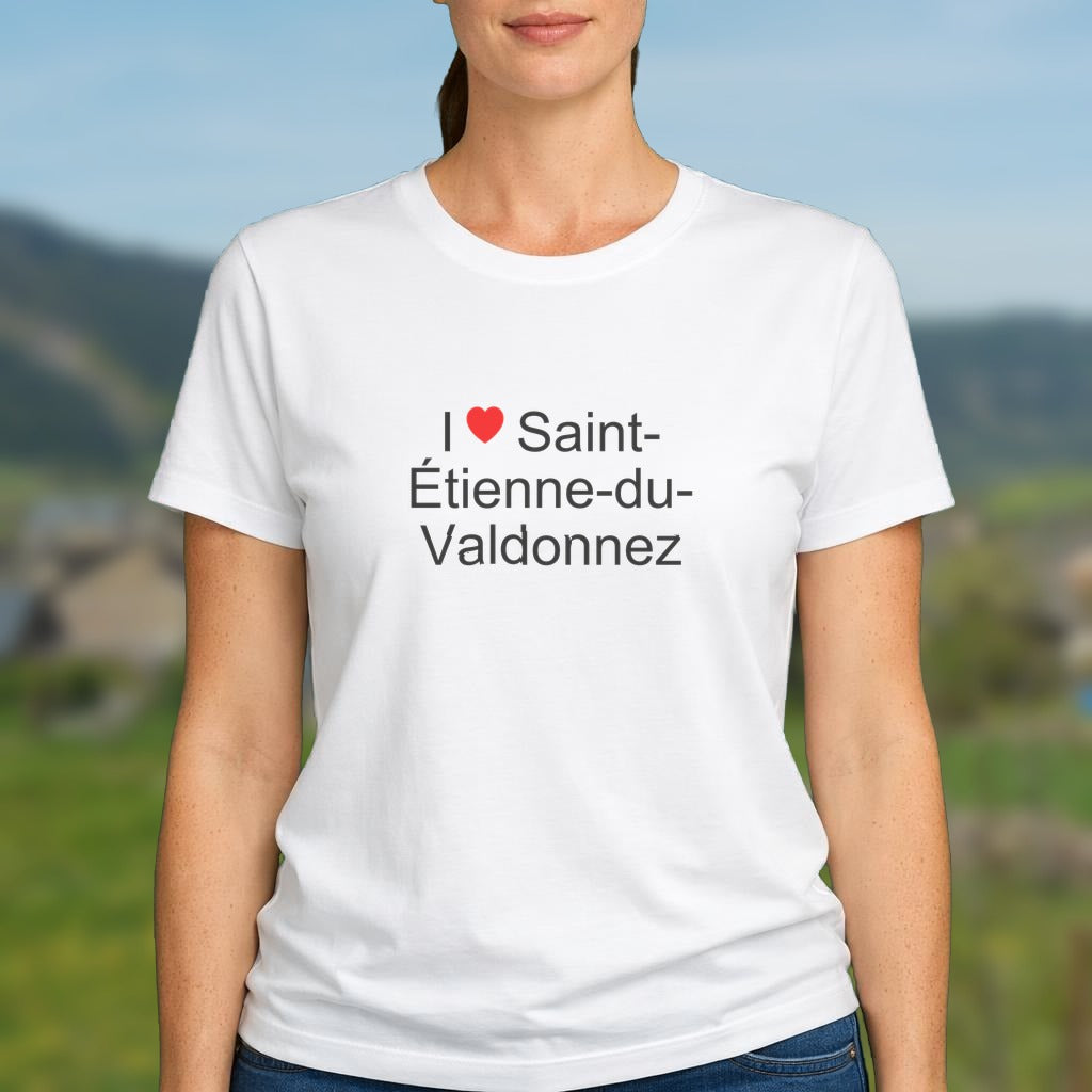T-shirt I love saint-étienne-du-valdonnez