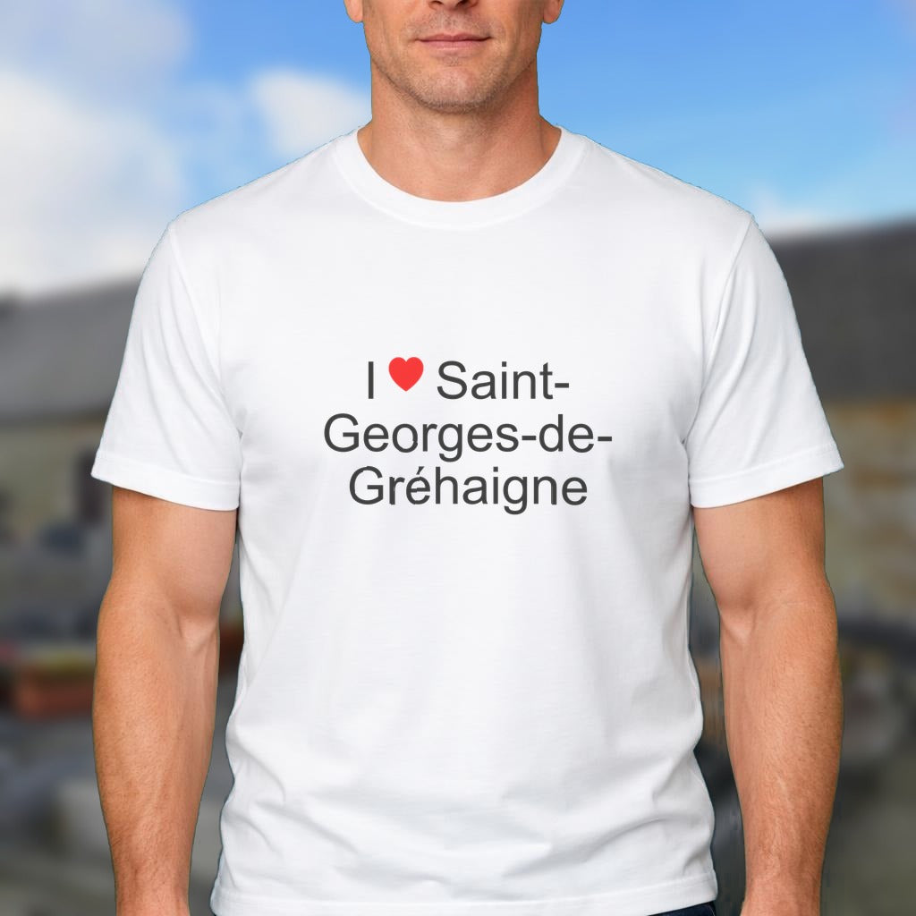 T-shirt I love saint-georges-de-gréhaigne