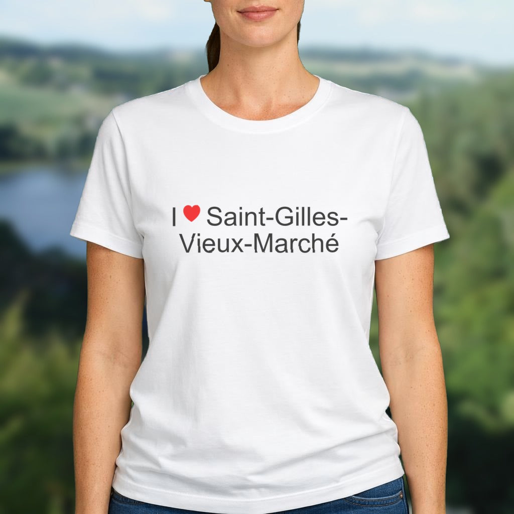 T-shirt I love saint-gilles-vieux-marché