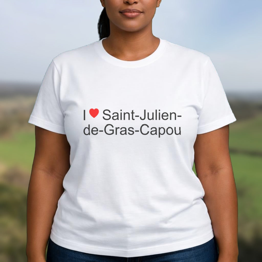 T-shirt I love saint-julien-de-gras-capou