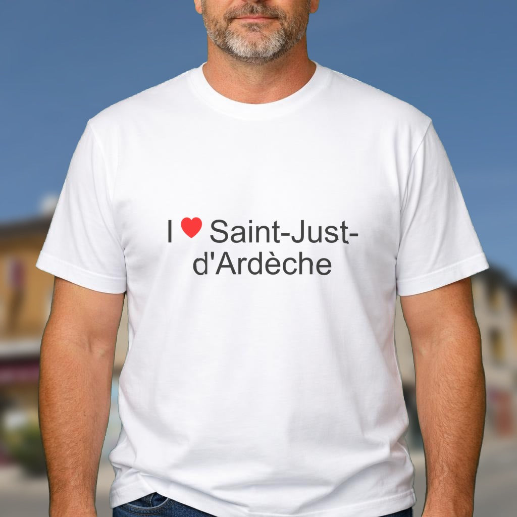T-shirt I love saint-just-d'ardèche