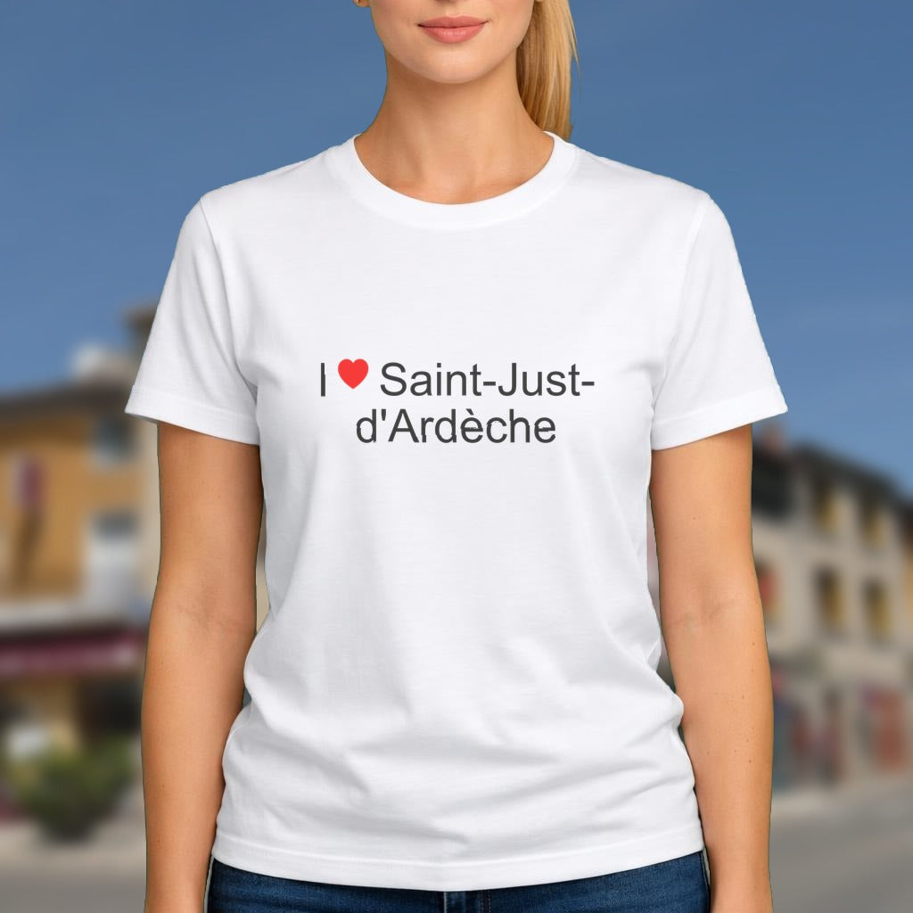 T-shirt I love saint-just-d'ardèche