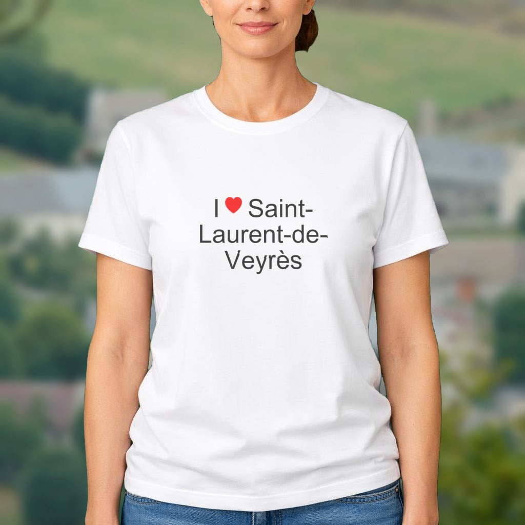 T-shirt I love saint-laurent-de-veyrès
