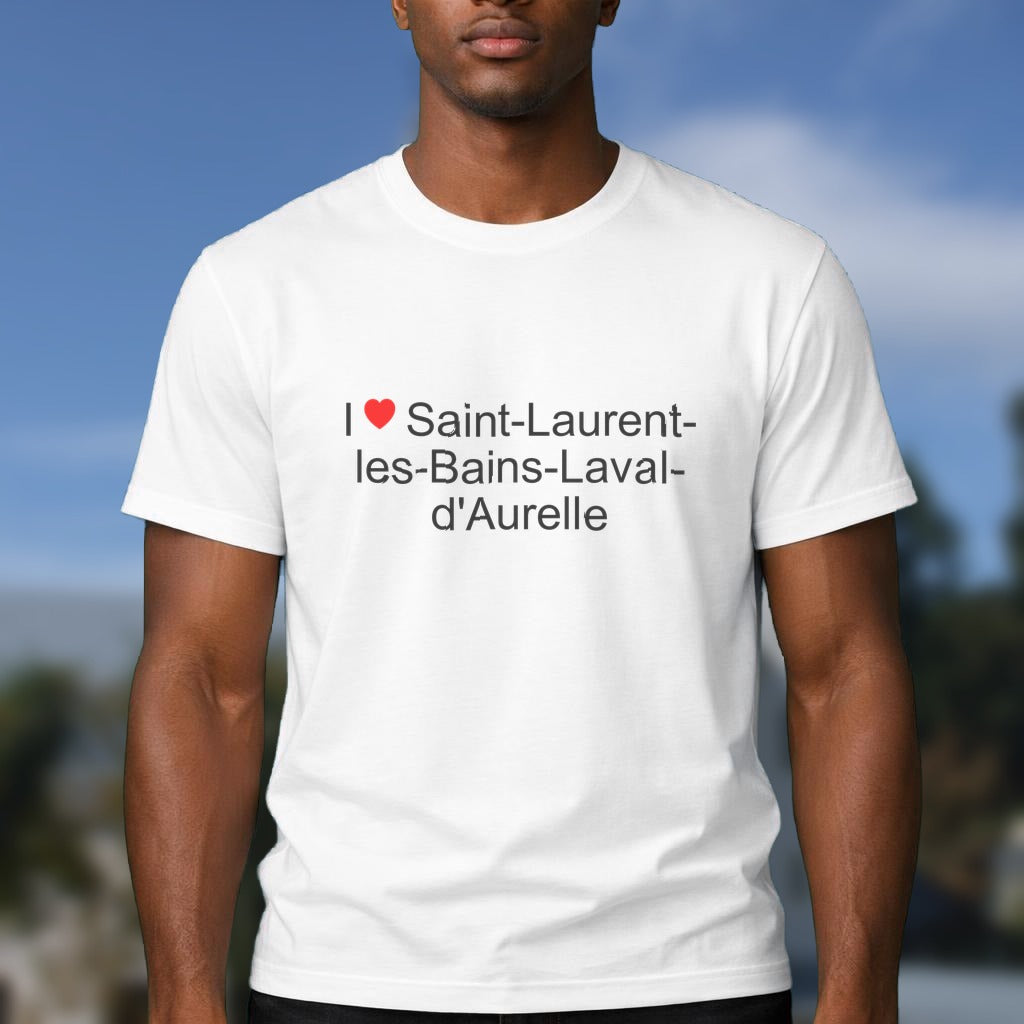 T-shirt I love saint-laurent-les-bains-laval-d'aurelle