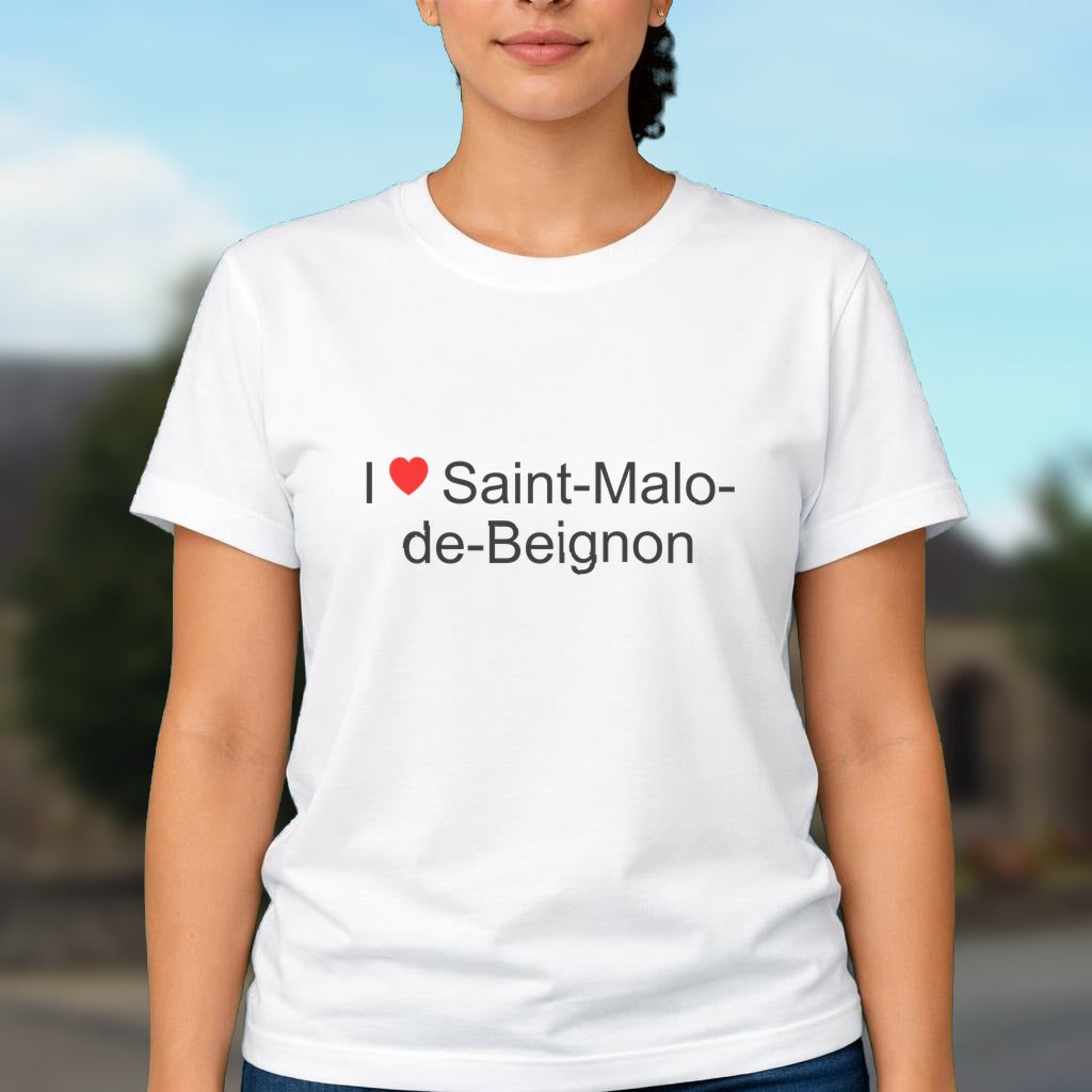T-shirt I love saint-malo-de-beignon