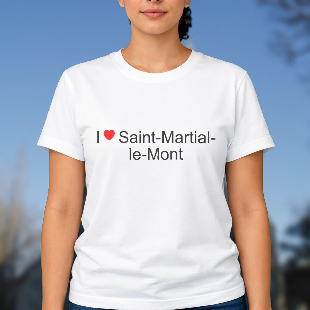 T-shirt I love saint-martial-le-mont