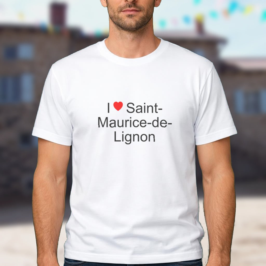 T-shirt I love saint-maurice-de-lignon
