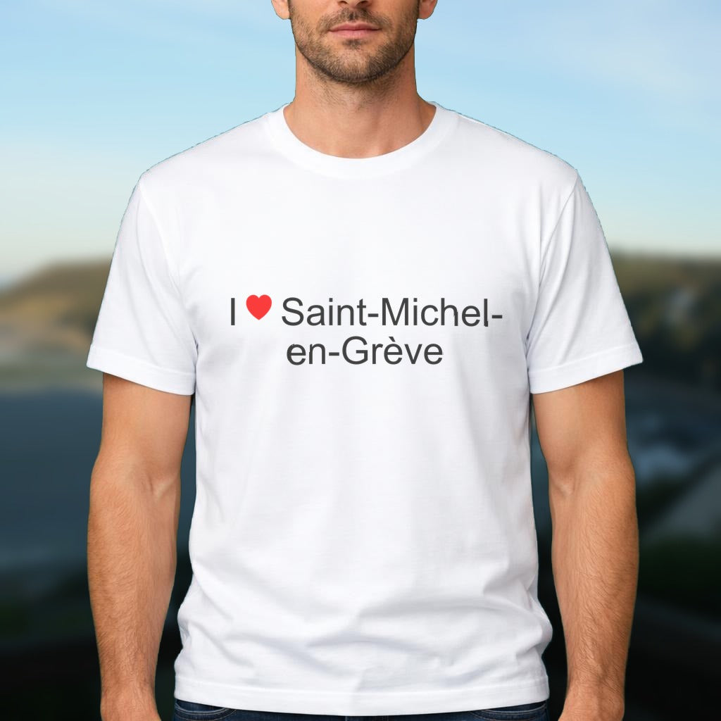 T-shirt I love saint-michel-en-grève