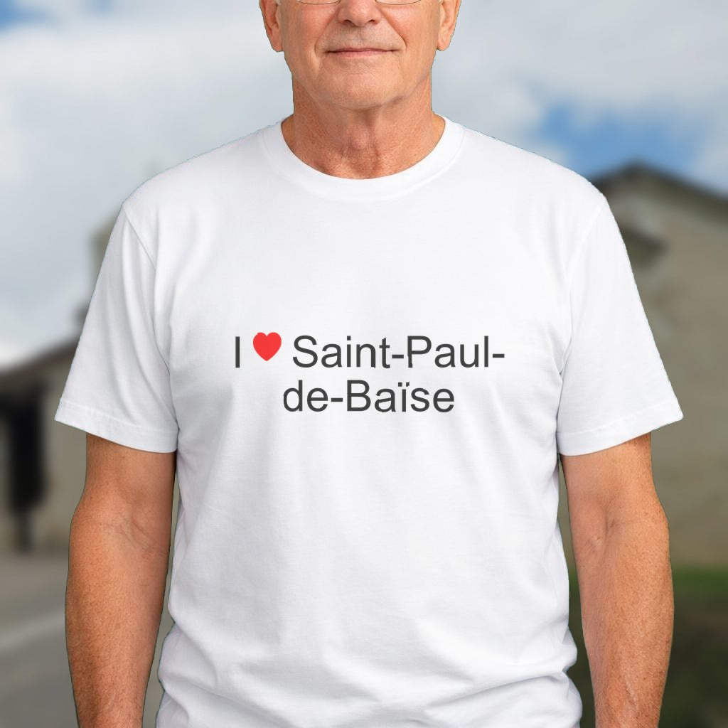 T-shirt I love saint-paul-de-baïse