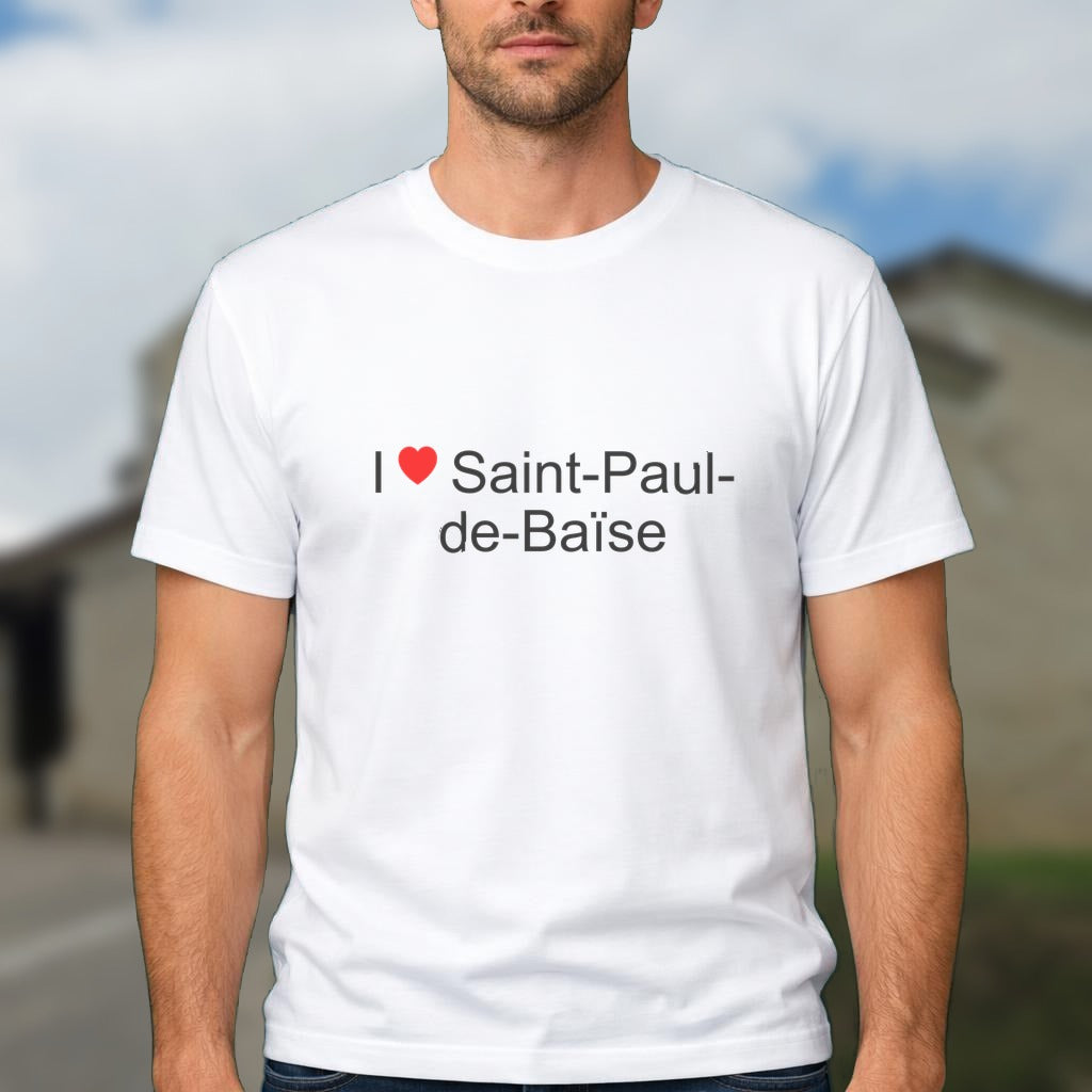 T-shirt I love saint-paul-de-baïse