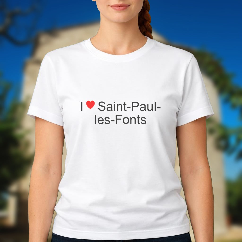 T-shirt I love saint-paul-les-fonts